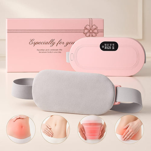 Elvessa™ Period Cramp Relief Belt – Electric Heating & Vibration Pad for Menstrual Pain, Lower Back & Abdominal Relief