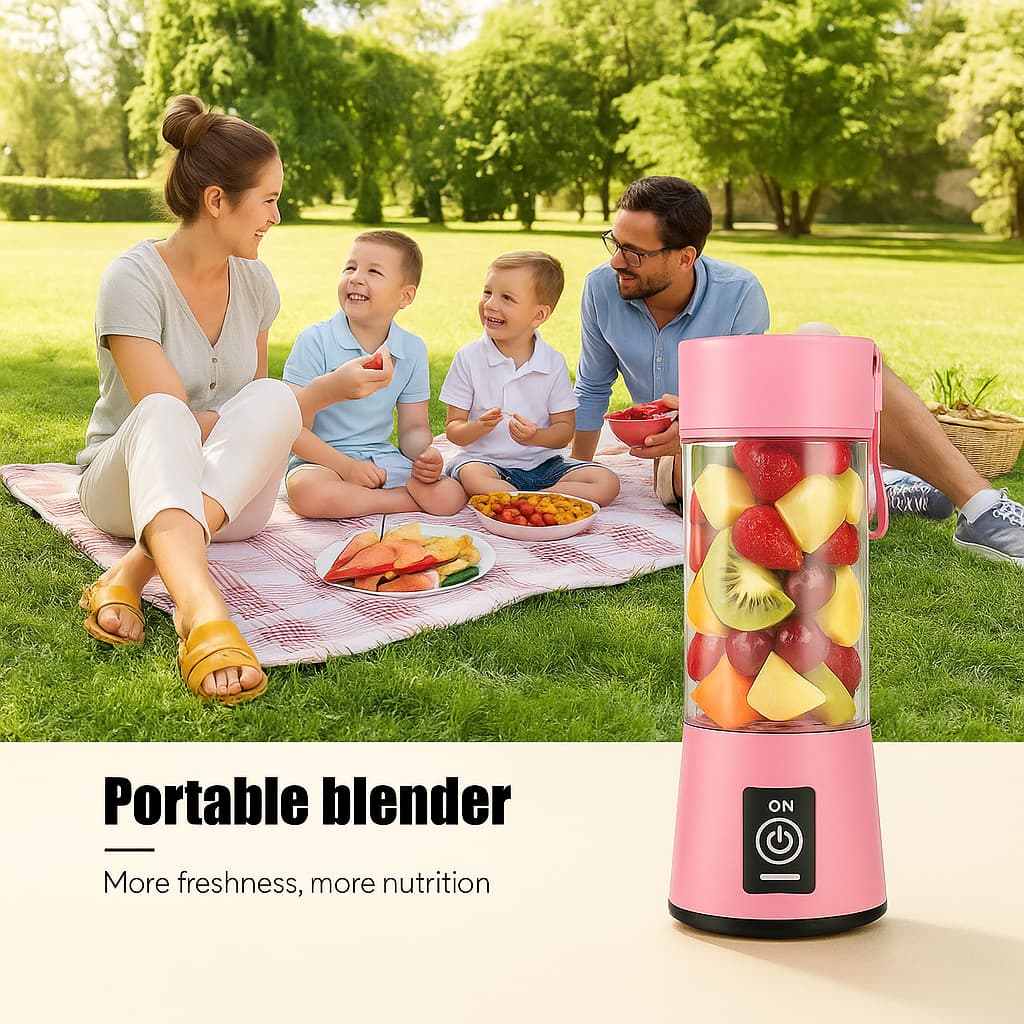 VITABLADE™ 6-Blade Portable Juicer – USB Rechargeable Blender for Smoothies, Shakes & Fresh Juices