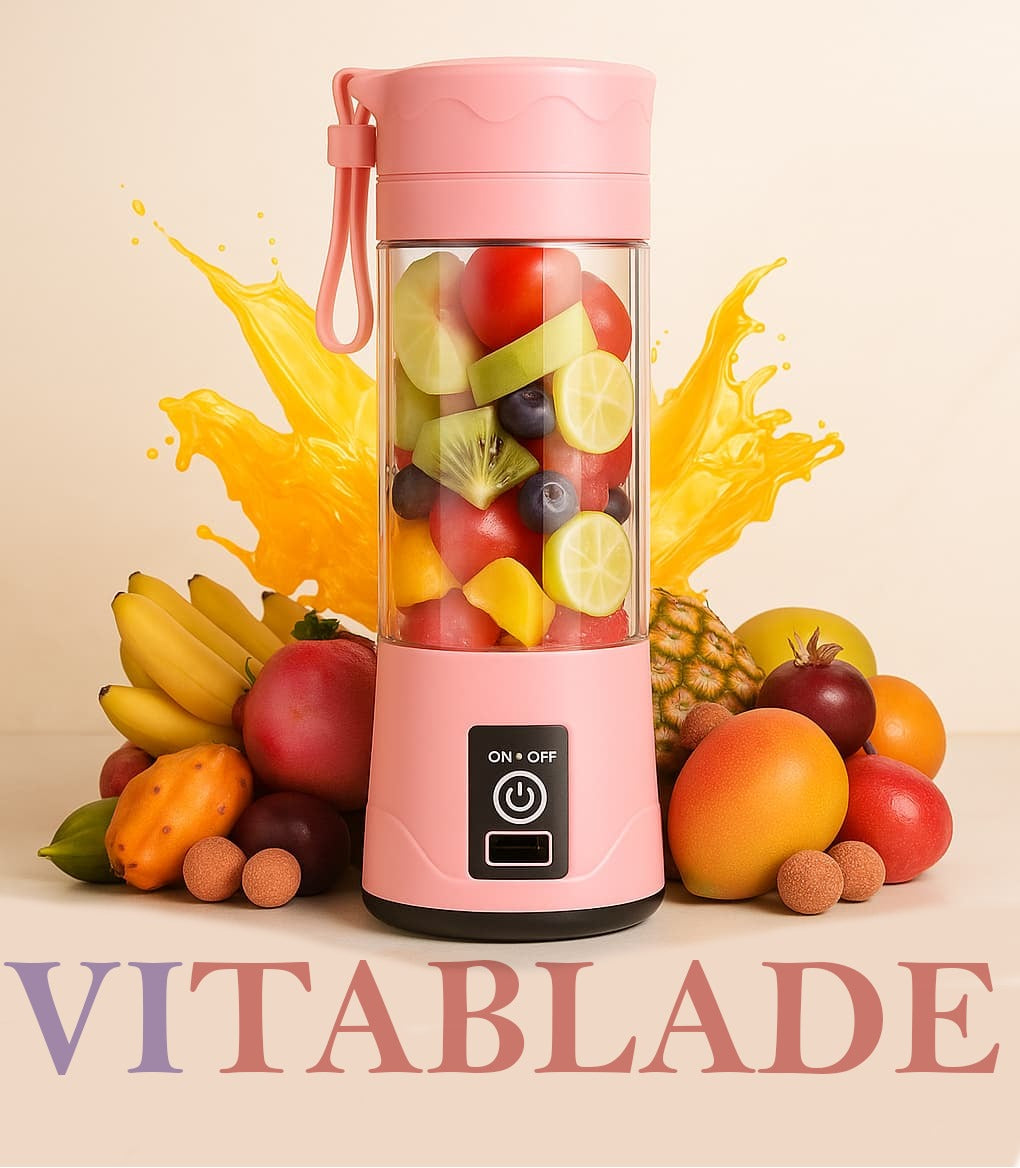 VITABLADE™ 6-Blade Portable Juicer – USB Rechargeable Blender for Smoothies, Shakes & Fresh Juices