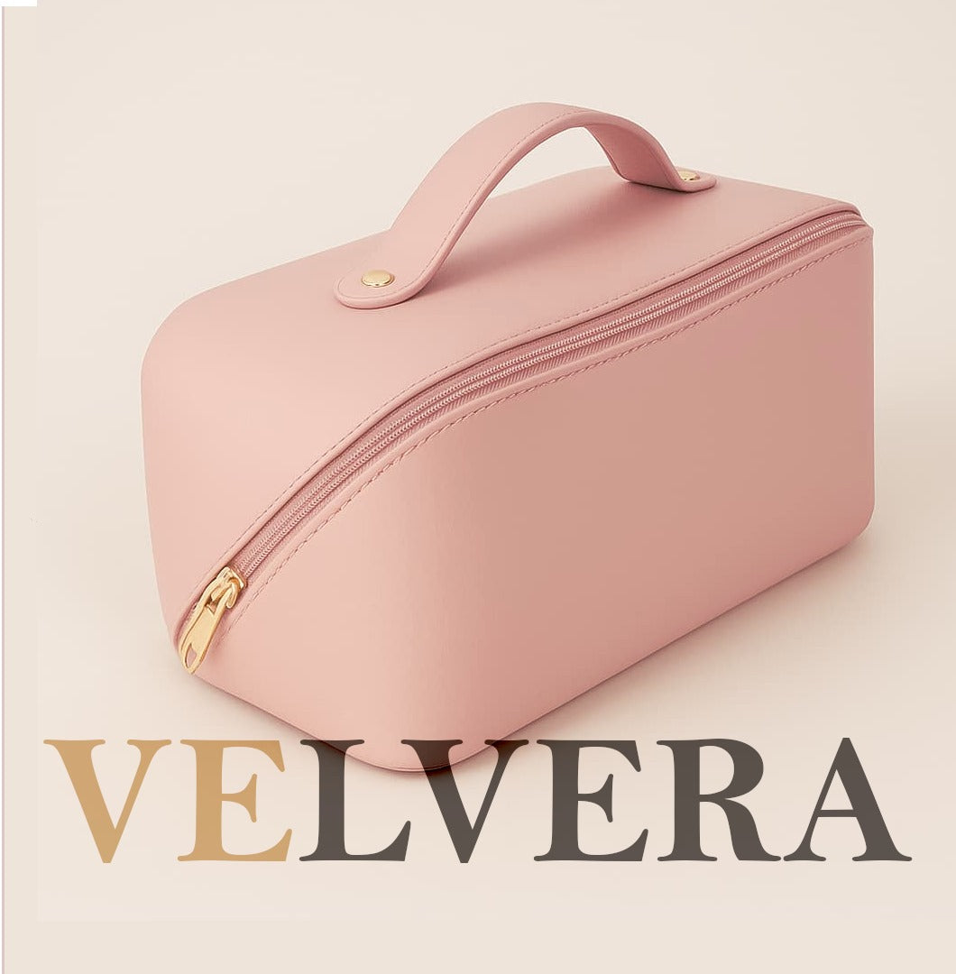 VELVERA™ Premium Cosmetic Bag – Travel Makeup Organizer Pouch for Women & Girls