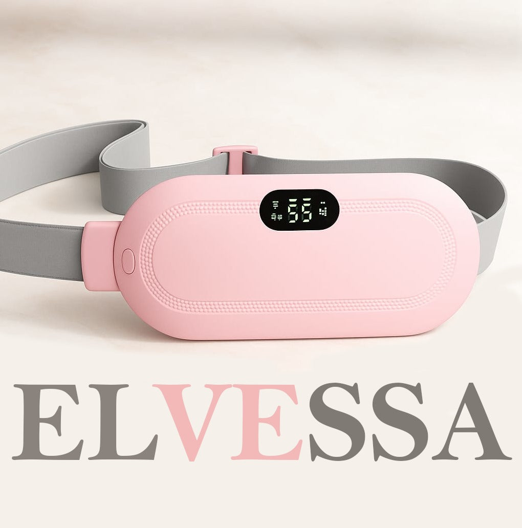 Elvessa™ Period Cramp Relief Belt – Electric Heating & Vibration Pad for Menstrual Pain, Lower Back & Abdominal Relief